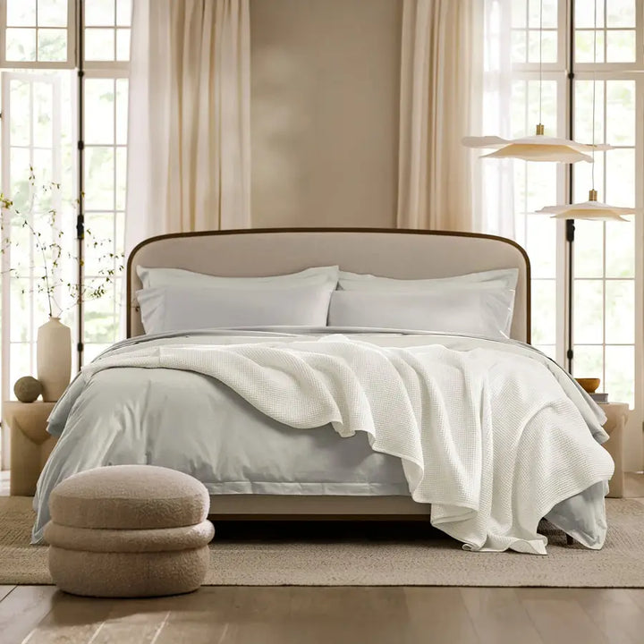 Waffle Bed Blanket - BLACK & PURPLE - Kuwait