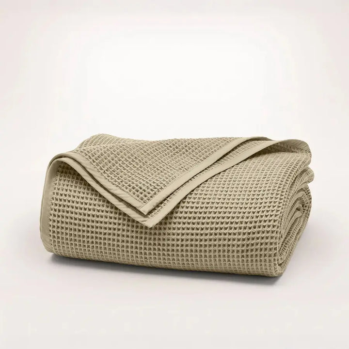 Waffle Bed Blanket - BLACK & PURPLE - Kuwait