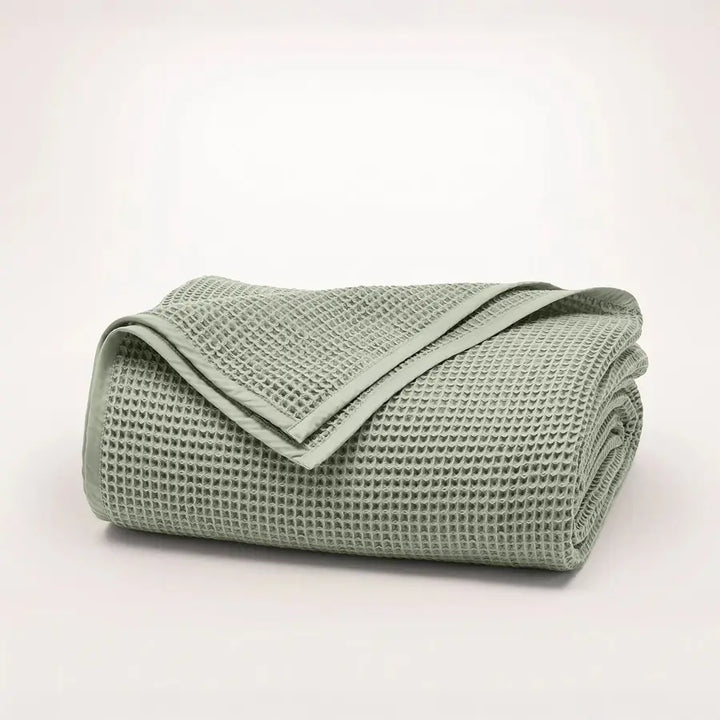Waffle Bed Blanket - BLACK & PURPLE - Kuwait