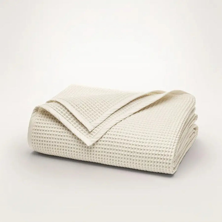Waffle Bed Blanket - BLACK & PURPLE - Kuwait