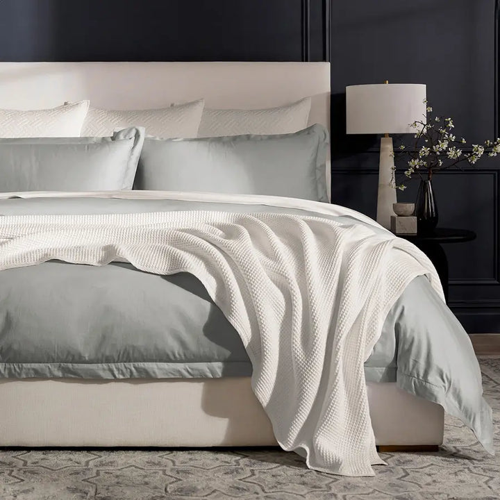Waffle Bed Blanket - BLACK & PURPLE - Kuwait